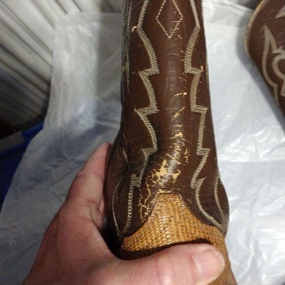 Vintage Tony Lama lizard skin boots - Picture 7 of 10